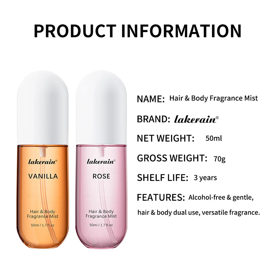 Perfume for Men Women Use For Skin Body & Hair Fragrance Mist Luxury Long Lasting Perfume Collection Vanilla and Rose