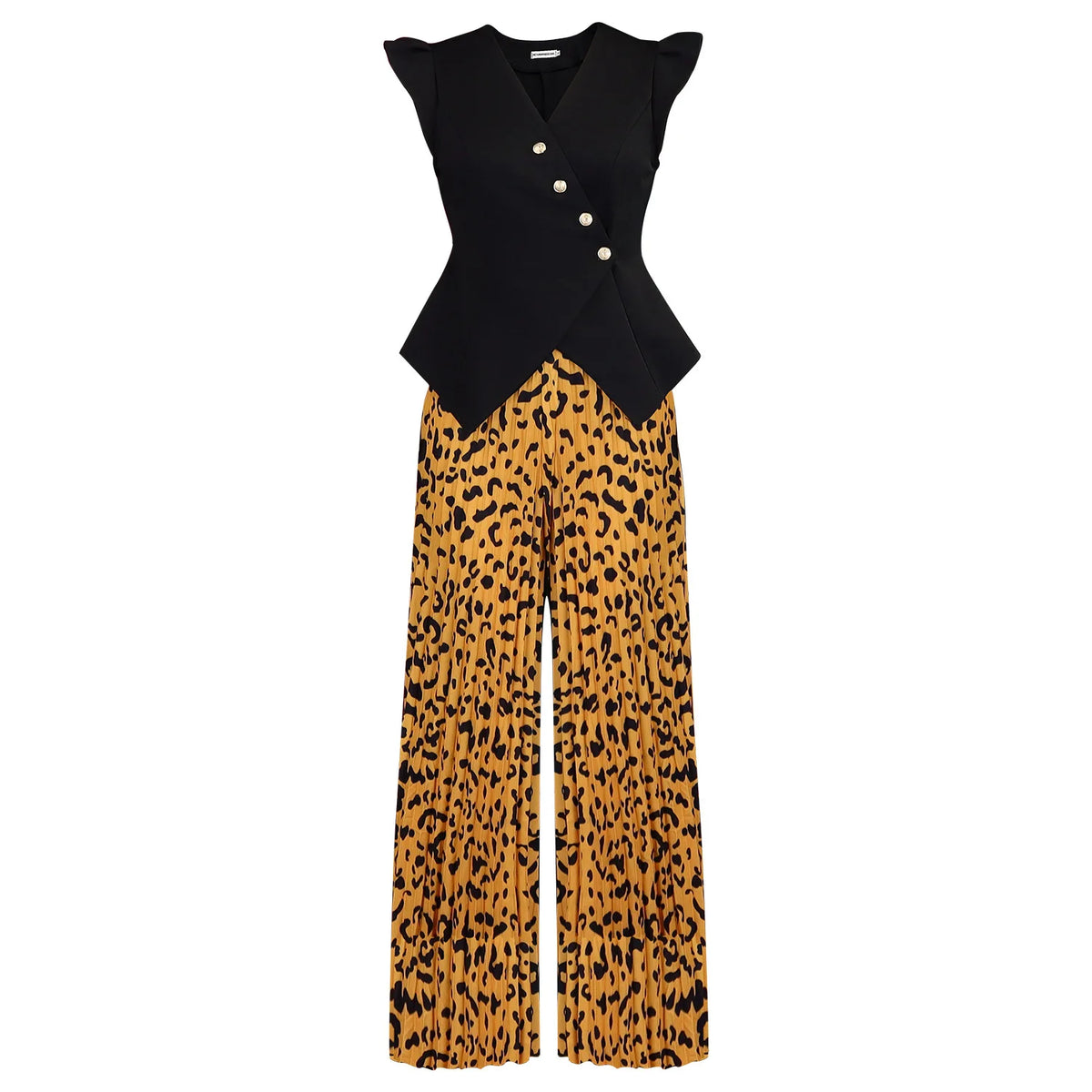 African Clothes For Women 2026 Summer 2 PCS Set Dashiki Outfits Sleeveless Tops And Pleated Pants Suit Birthday Party Gowns
