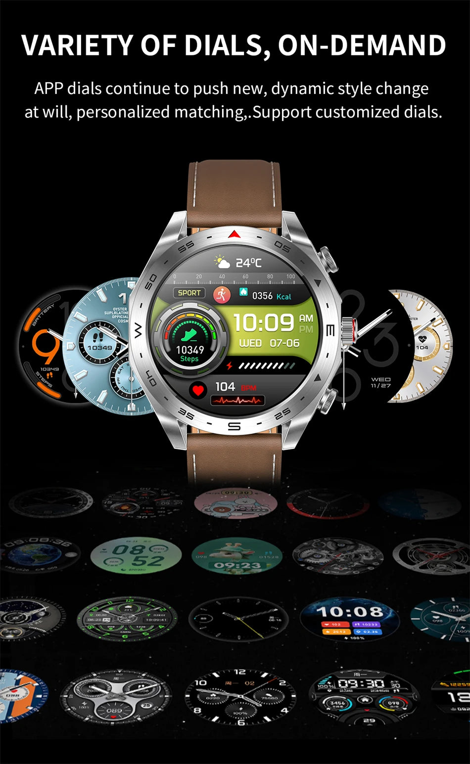 New T95 Smart Watch TWS 2-in-1 Bluetooth Headset Earphones with Built-in Speaker HIFI 9D Sound Quality Health Sports Monitoring