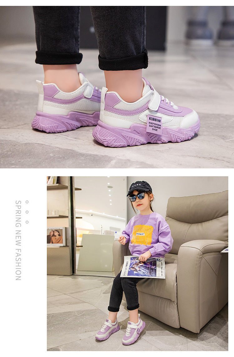 Kids Sports Shoes Children Casual Running Shoes for Boys Girls Air Mesh Breathable Fashion Sneakers Spring Summer Anti-skid Soft