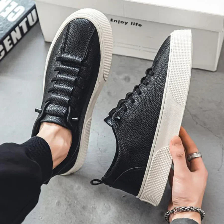 Sneakers for Men Fashion Casual Lace Up Round Toe Flat White mens Running Sport Shoes Zapatillas Deportivas Hombre