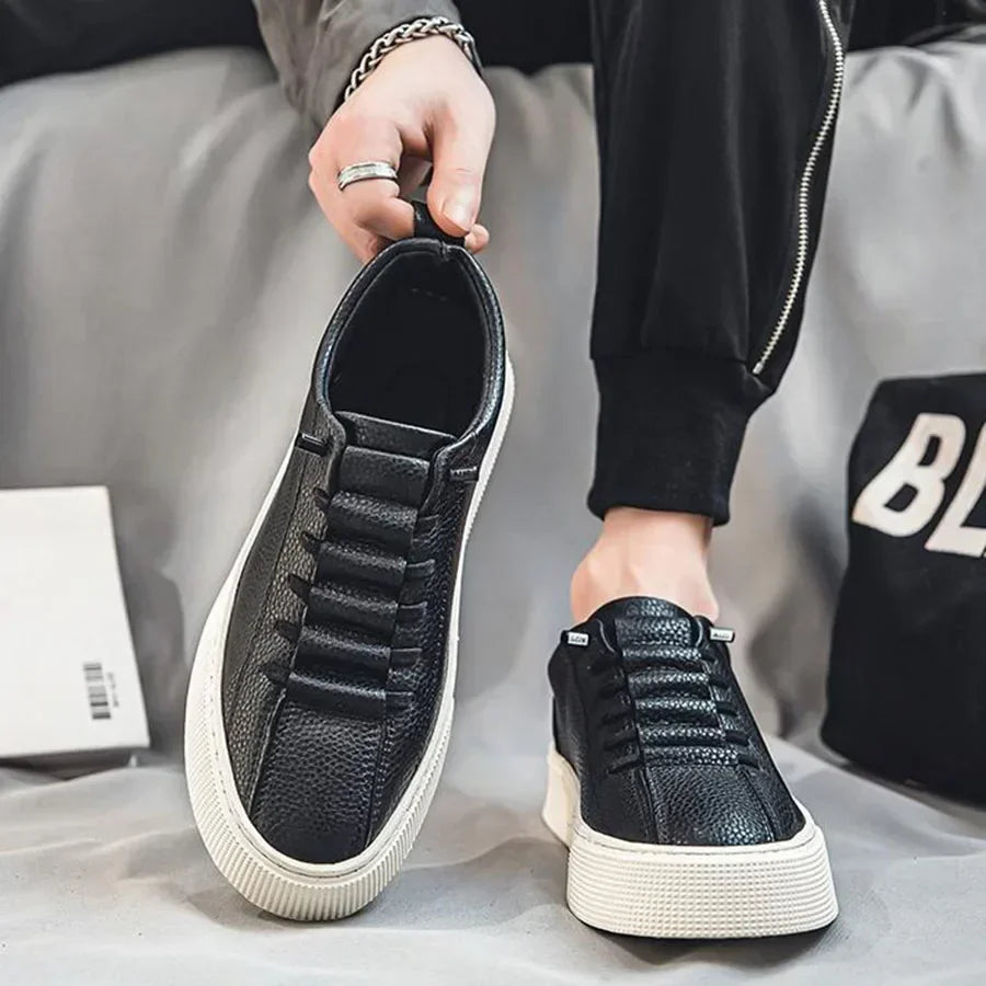 Sneakers for Men Fashion Casual Lace Up Round Toe Flat White mens Running Sport Shoes Zapatillas Deportivas Hombre
