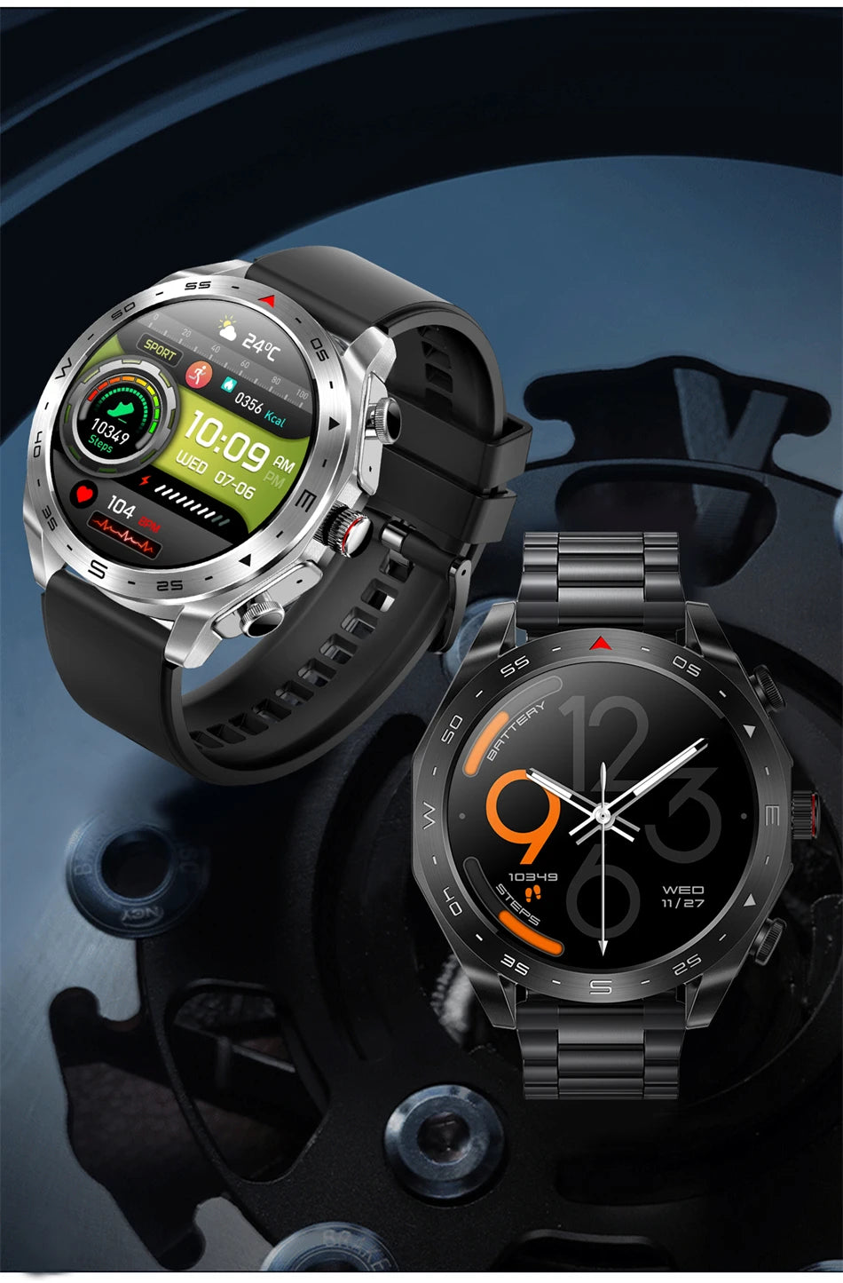 New T95 Smart Watch TWS 2-in-1 Bluetooth Headset Earphones with Built-in Speaker HIFI 9D Sound Quality Health Sports Monitoring