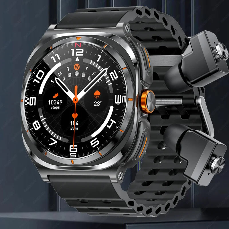 2026 New Watch Earphones 2-in-1 Smart Watch Health Monitoring Bluetooth Call 100+Sports Mode Outdoor Smart Watch Men and Women