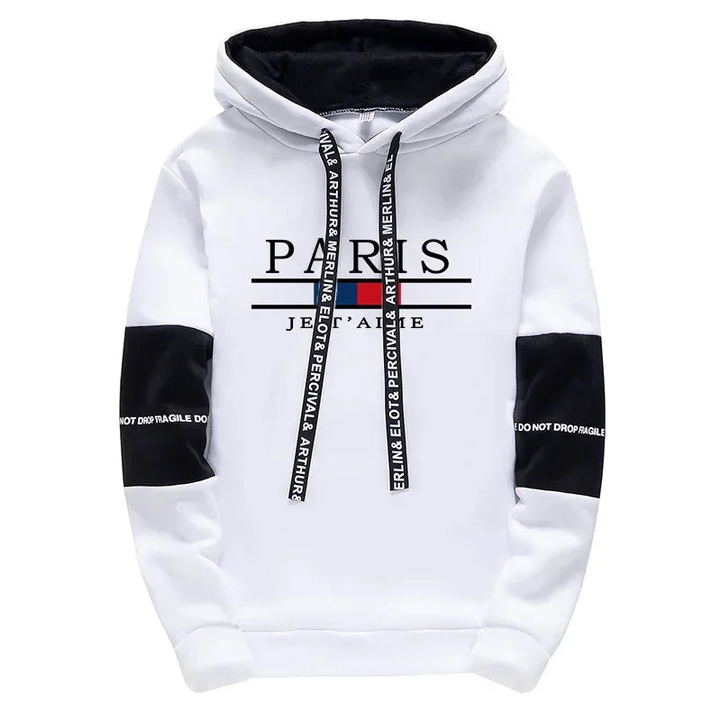 Man Hooded Sweatshirts Sweatpants Autumn Winter Daily Casual Sports Hoodies Jogger Pants Urban Fashion Streetwear Men&