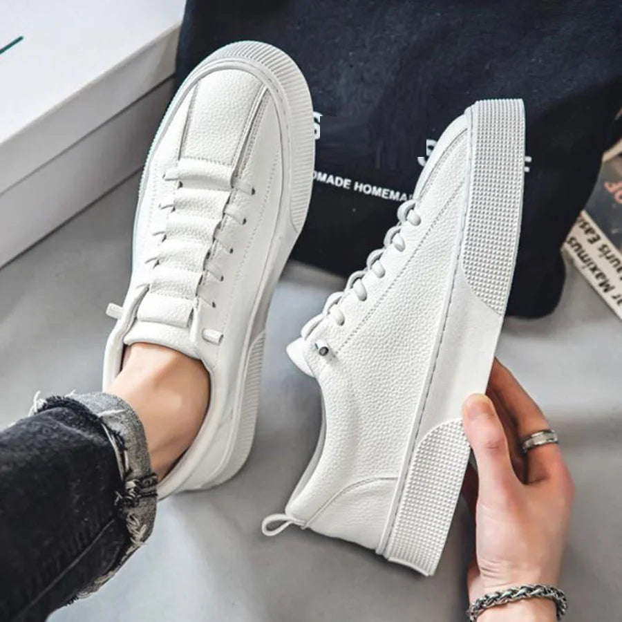 Sneakers for Men Fashion Casual Lace Up Round Toe Flat White mens Running Sport Shoes Zapatillas Deportivas Hombre