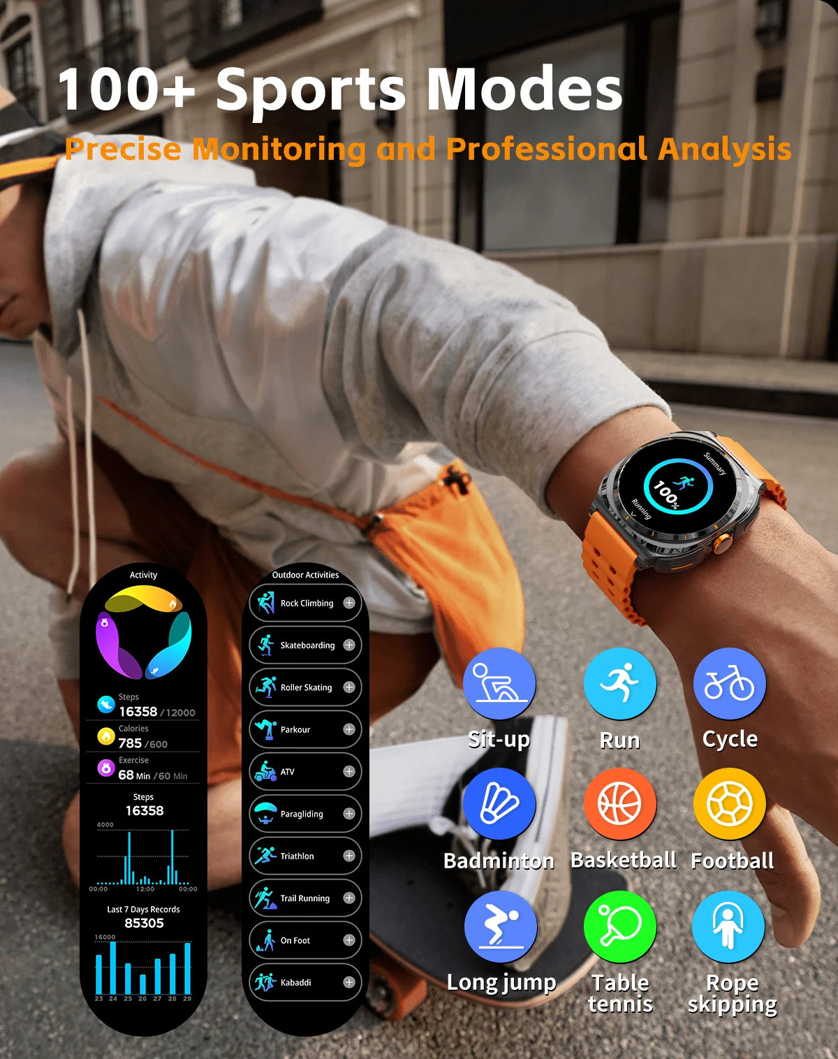 2026 New Watch Earphones 2-in-1 Smart Watch Health Monitoring Bluetooth Call 100+Sports Mode Outdoor Smart Watch Men and Women