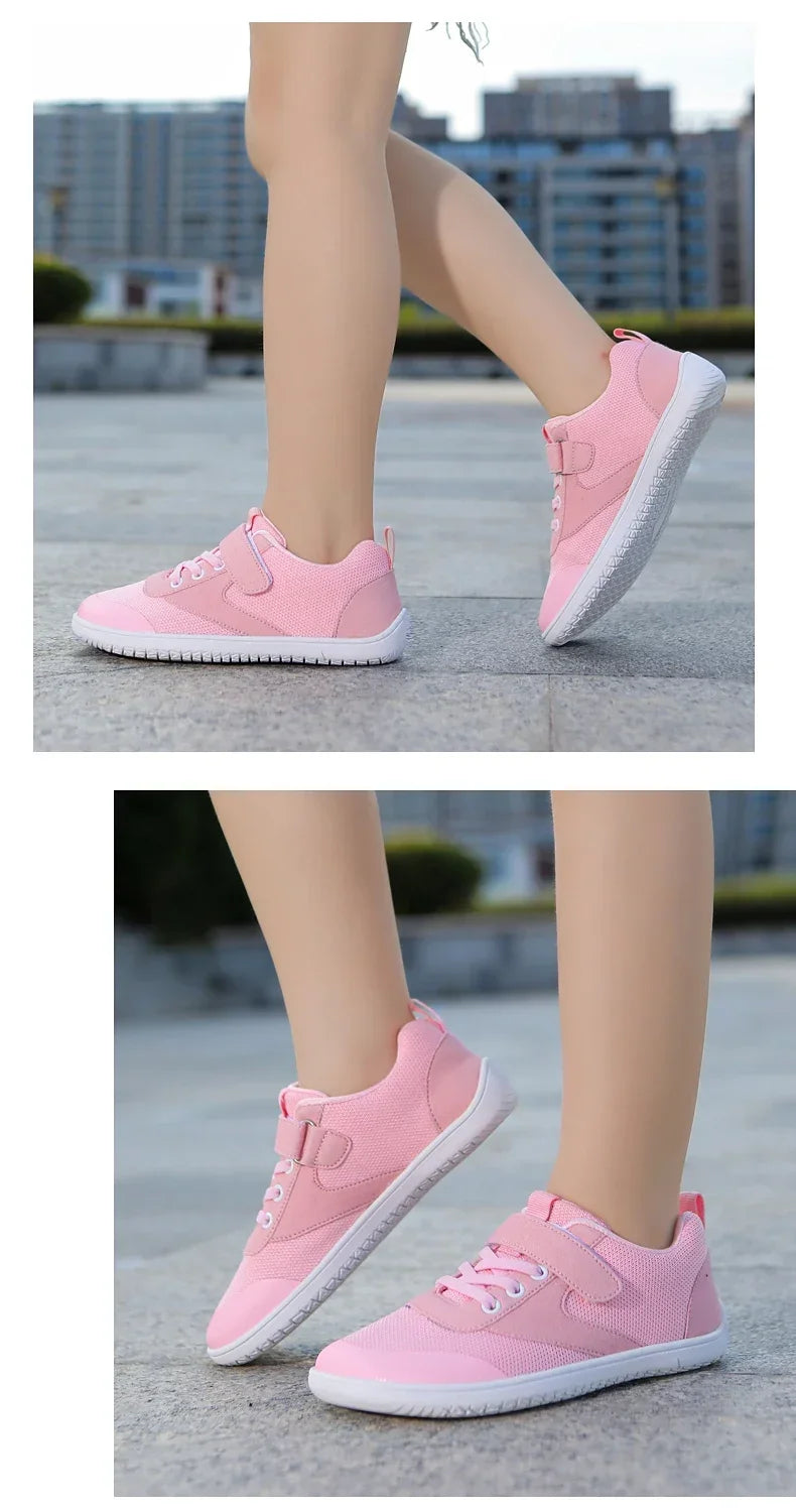 Kids Wide Barefoot Shoes Minimalist Boys Girls Sneakers Lightweight Non Slip Children Walking Shoes Casual Skate Flat