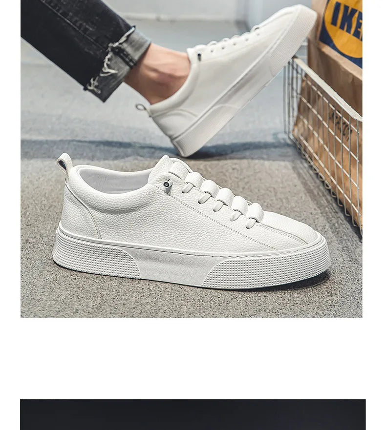 Sneakers for Men Fashion Casual Lace Up Round Toe Flat White mens Running Sport Shoes Zapatillas Deportivas Hombre