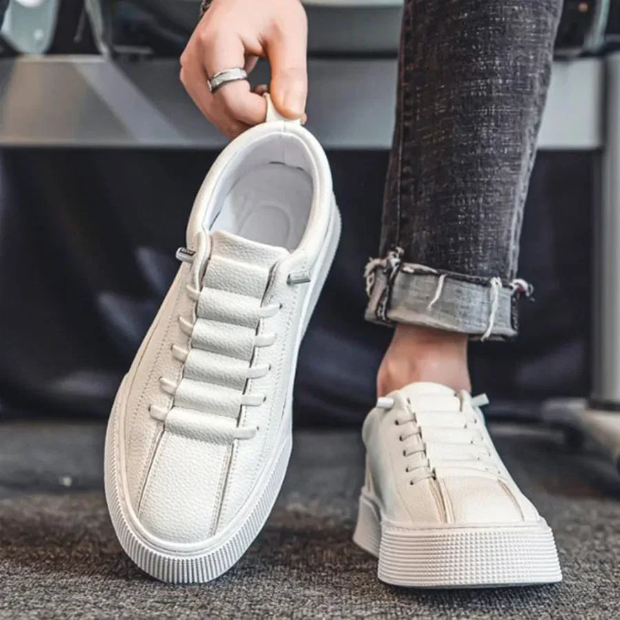 Sneakers for Men Fashion Casual Lace Up Round Toe Flat White mens Running Sport Shoes Zapatillas Deportivas Hombre