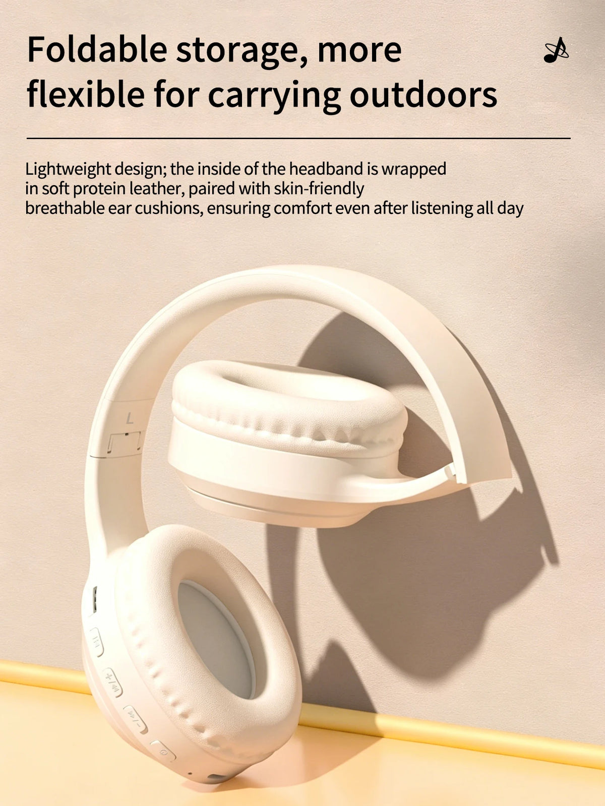Bluetooth Over-Ear Wireless Headphones,Low Latency,Lightweight,Long Playtime Battery,Soft Memory Foam Earpads for Game & Daily A