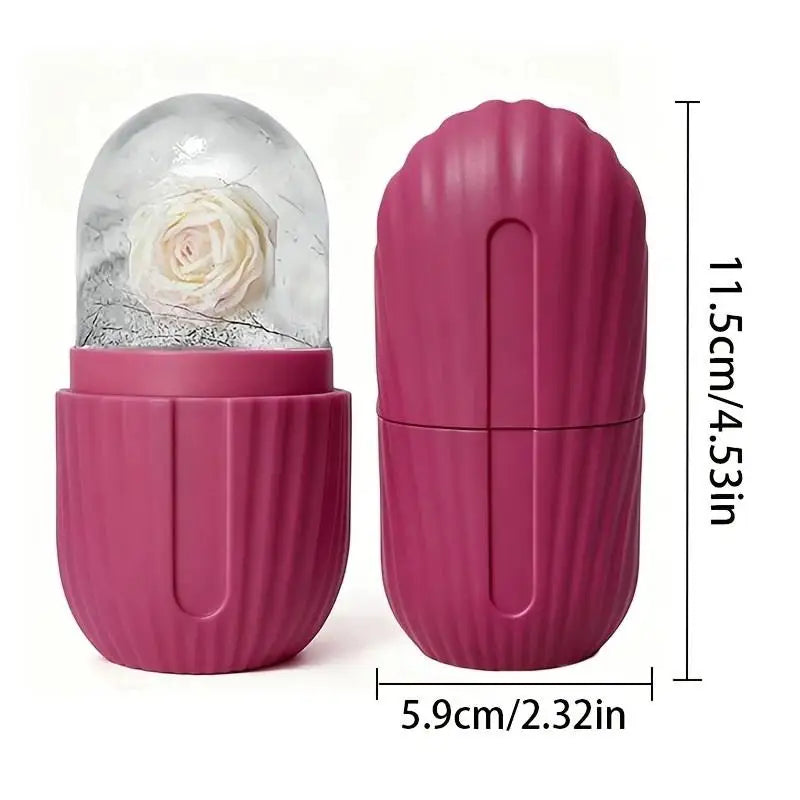 Ice Face Roller Ice Cube Beauty Massage Silicone Ice Mold For Eye Puffiness Ice Facial Roller Shrink Pores