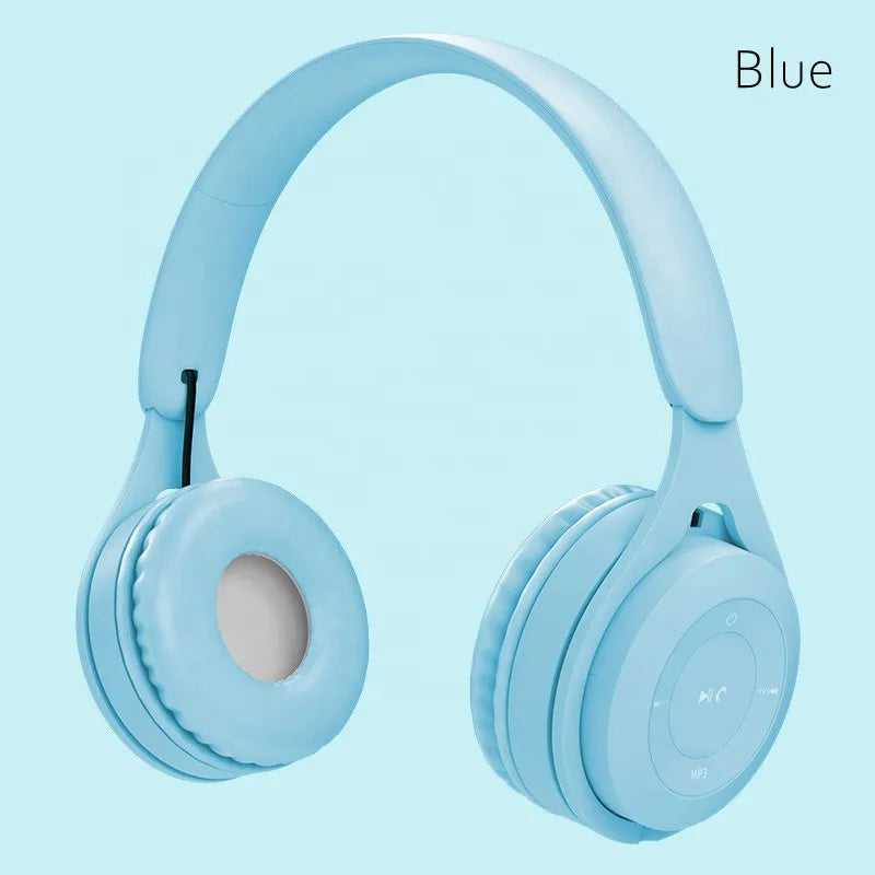 Y08 Wireless Bluetooth Headphone Macaron Headphones Stereo Headband Gaming Headset with Mic Gamer Girl Gift for Mobile Tablet