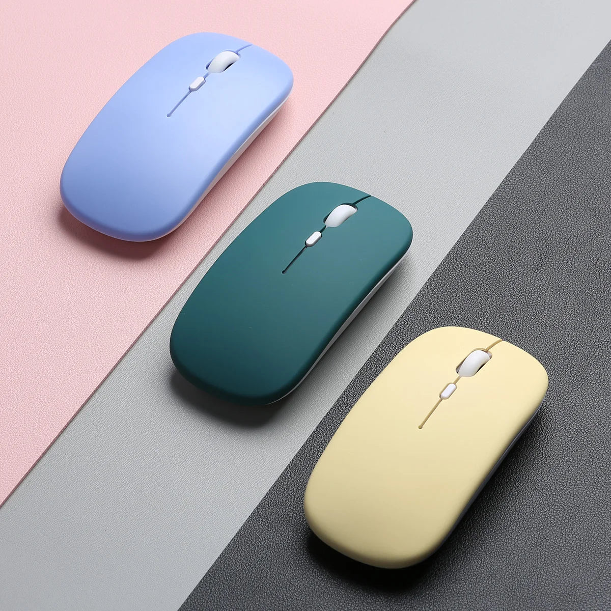 Wireless Bluetooth-compatible Mouse Portable Ergonomic Computer Mice For Laptop iPad Tablet PC Mobile Phone Office Gaming Mouse