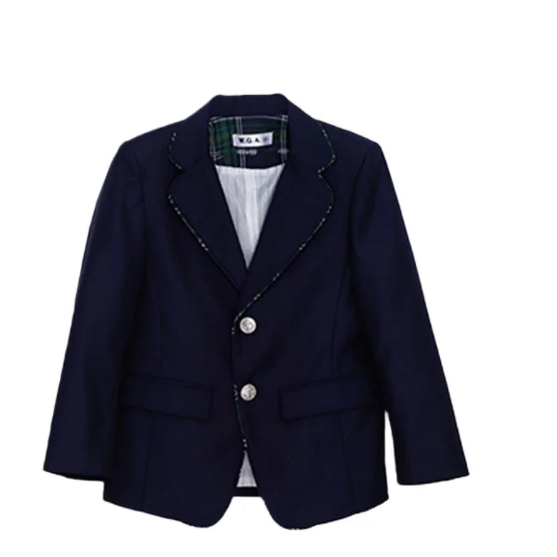 Toddler Student Clothes Sets Kids British Class Outfits Girls Jacket Plaid Skirt Suits Children Formal Dress Boys School Uniform