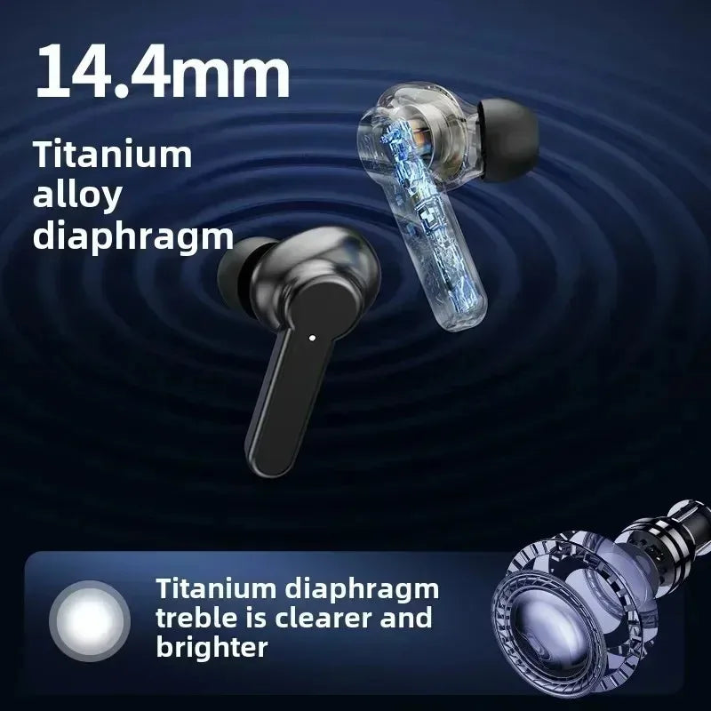 Bluetooth 5.4 Wireless Earbuds Touch Control Sport Gaming Headphones Deep Bass Noise Reduction Universal for All Smartphones