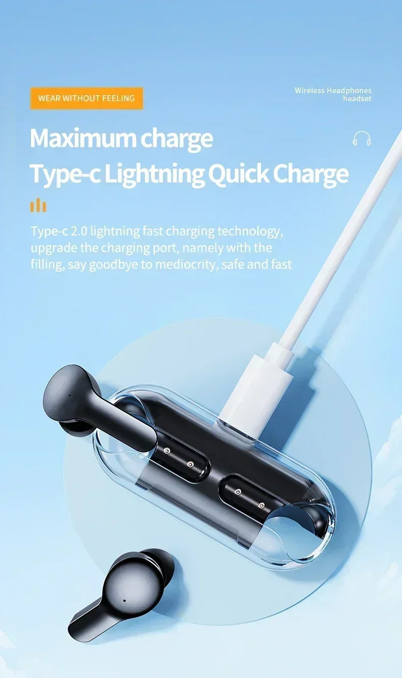 Wireless Mini Earbuds LED Power Digital Display TWS Wireless Headset Stereo Sound Bluetooth Headphones