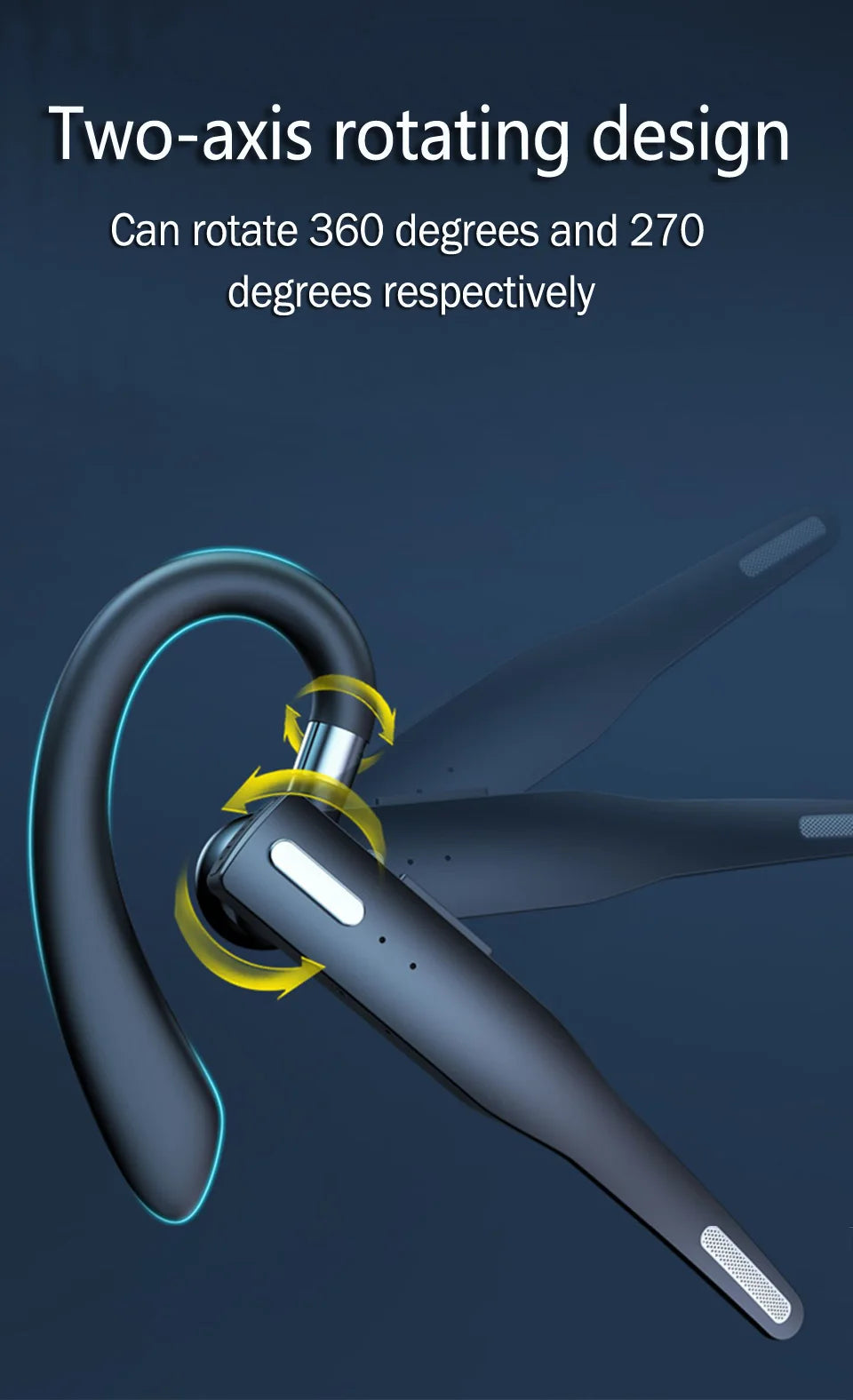 Wireless Bluetooth Headphones With Microphon Earphone ENC Noise Cancelling Handsfree Talking Headset Busines Auriculares Driving