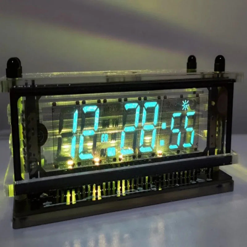 LED Modern Table Clocks Cyberpunk Style Electronic Desk Clock Desktop Ornaments Miniature Luxury Creative Home Decoration