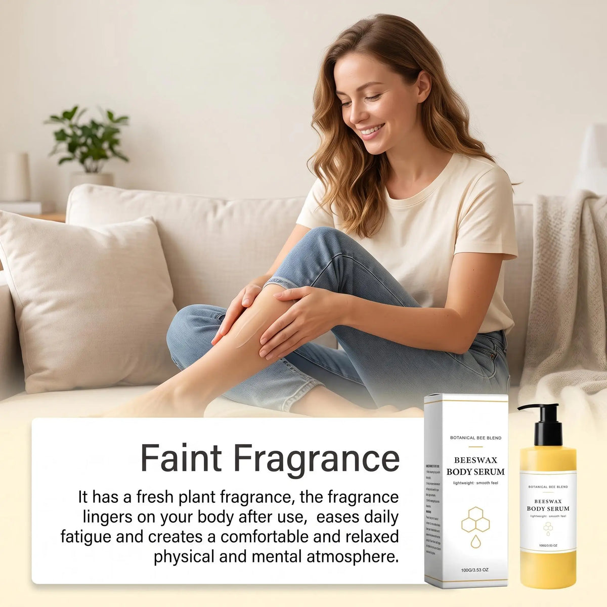 Beauty Bees Body Serum For Crepey Skin,Making Radiant-Looking Long Lasting Hydration Skin Waterless Glowing Body Oil Moisturizer