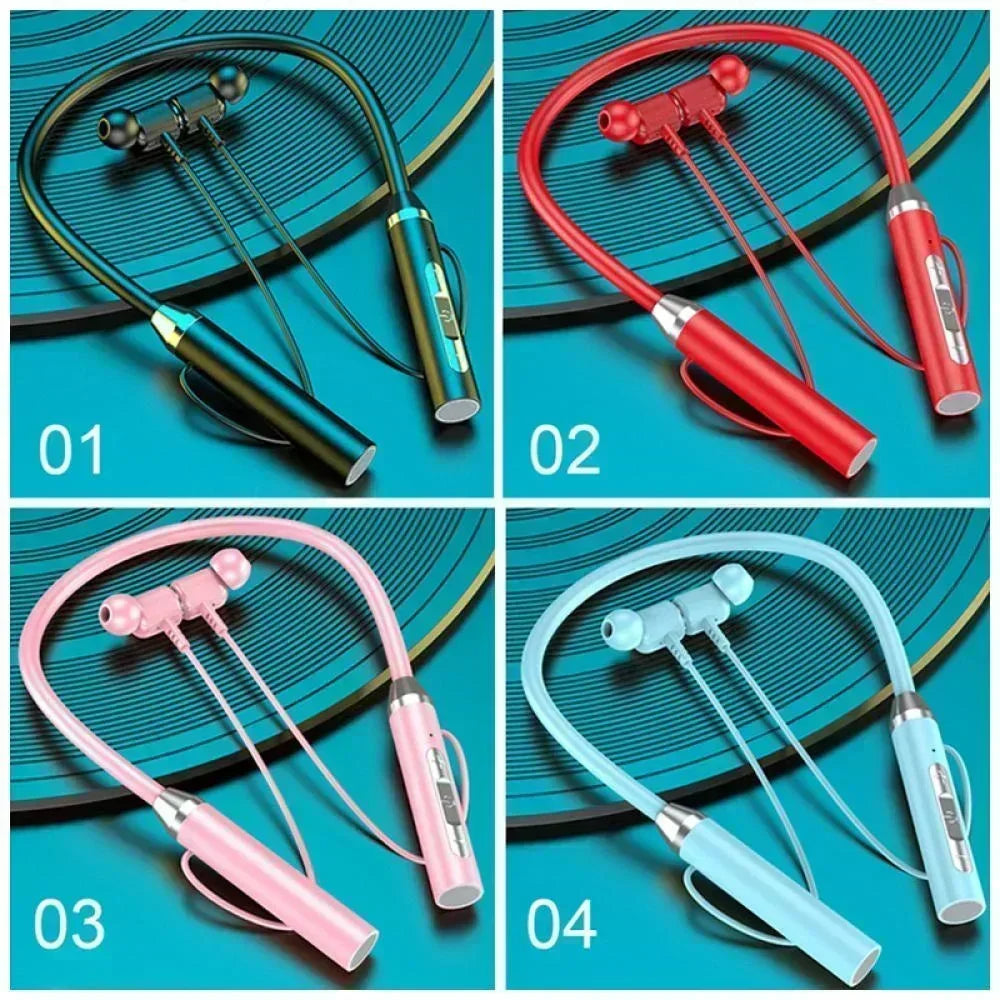 Wireless Headphones Bluetooth Neckband Magnetic Headphones Sports Running 5.3 Headphones with Microphone