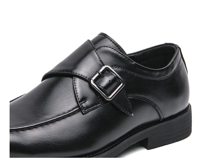 Leather Shoes For Men Fashion Buckle Classic Business Shoes for Male Luxury Brand Antiskid Cozy Men Loafers Design Shoes Men