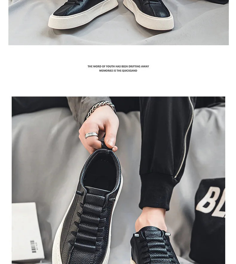 Sneakers for Men Fashion Casual Lace Up Round Toe Flat White mens Running Sport Shoes Zapatillas Deportivas Hombre