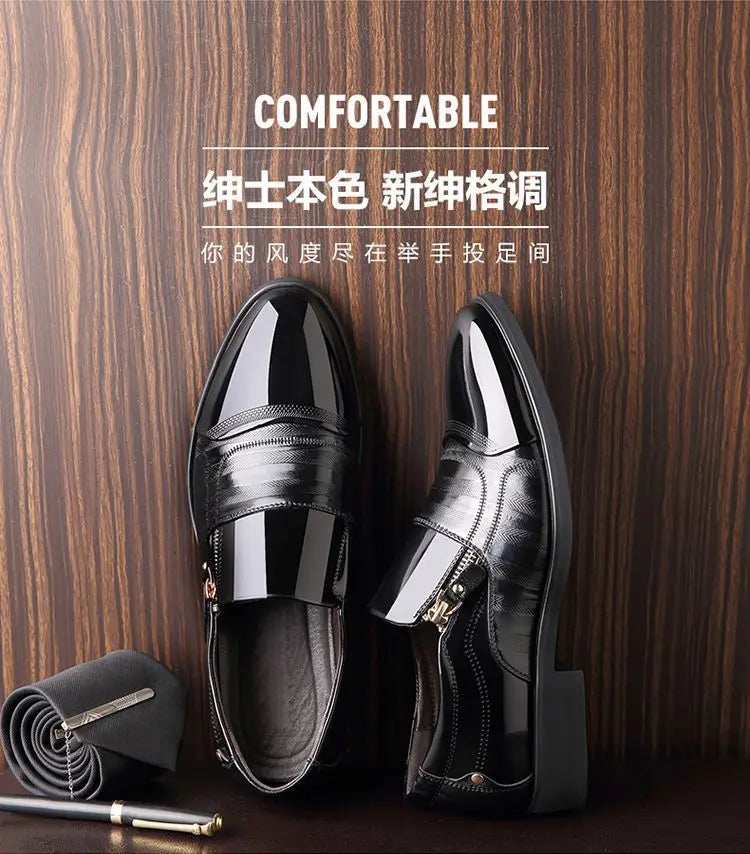 Shoes for Men Shoes Leather Shoes Business Dress Shoes All-Match Casual Shock-Absorbing Wear-Resistant Footwear Chaussure Homme