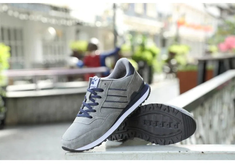 Sneakers for Men High Quality Suede Casual Shoes Luxury Tenis Shoes for Men Lace-up Flats Sport Running Shoes Кроссовки Мужские