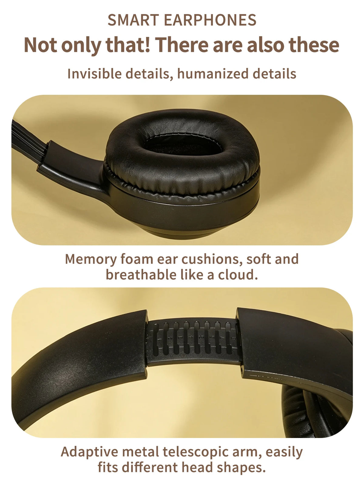 Wireless Over-Ear Bluetooth Headphones, Long-Lasting Battery Life, Foldable Design for Easy Storage, Low Latency for Gaming