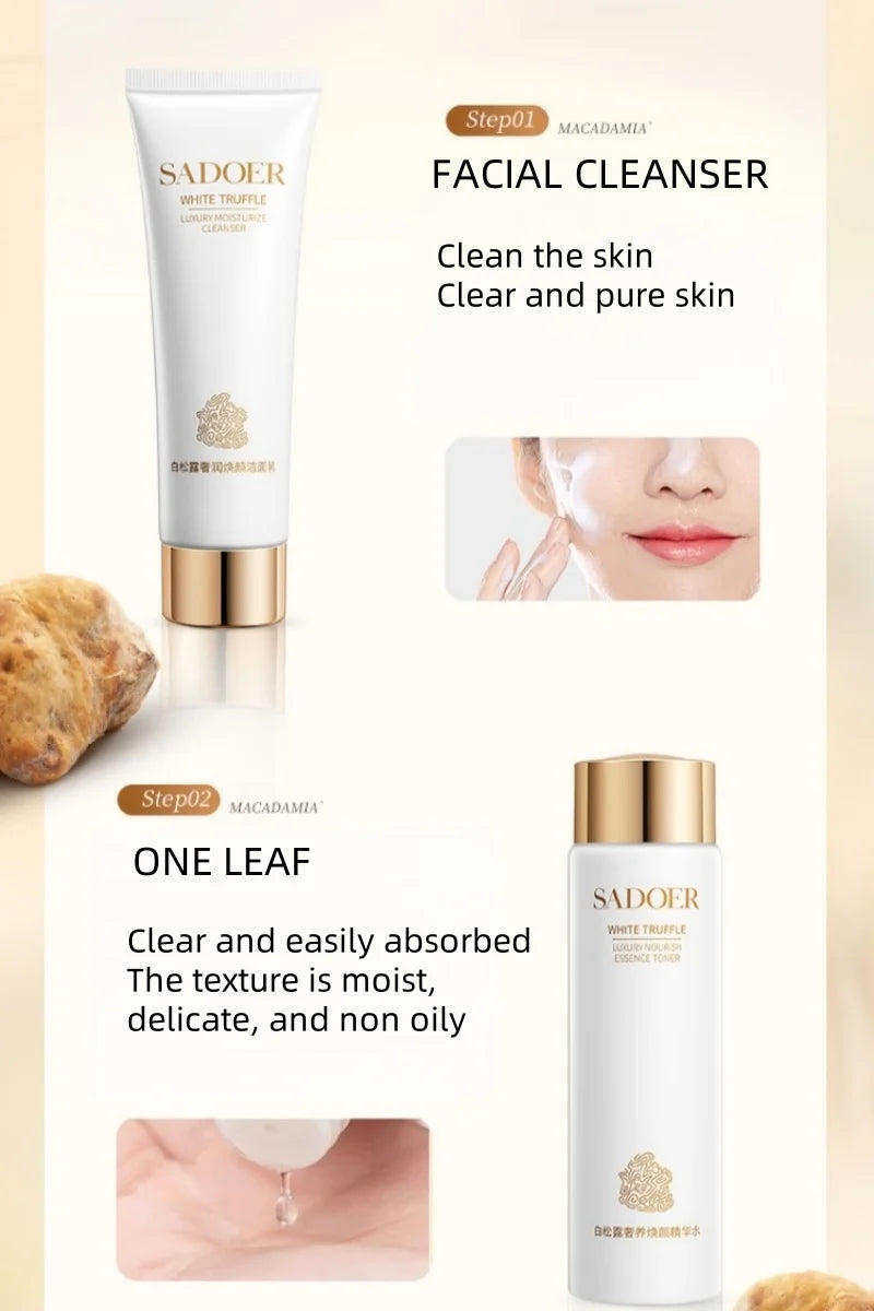 White Truffle Skin Care Six-Piece Set, Rich in Centella Asiatica Extract, Niacinamide and Other Skin-Friendly Ingredients, Paired with Various Beautifying and Moisturizing Ingredients to Replenish the Skin&