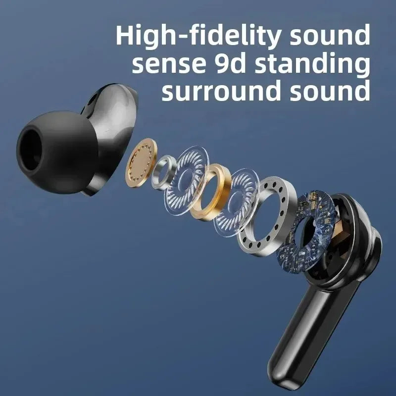 Bluetooth 5.4 Wireless Earbuds Touch Control Sport Gaming Headphones Deep Bass Noise Reduction Universal for All Smartphones