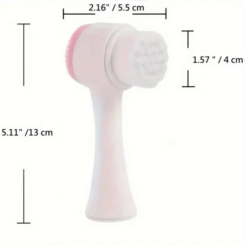 Silicone 2-in-1 Facial Cleansing Brush - Exfoliate, Massage, & Revitalize Unscented Skin Care