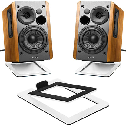 Speaker Stand for Enhanced Stereo Sound and Shock Absorption, Speaker Base for Laptop Speaker Support or Desktop Speaker Bracket