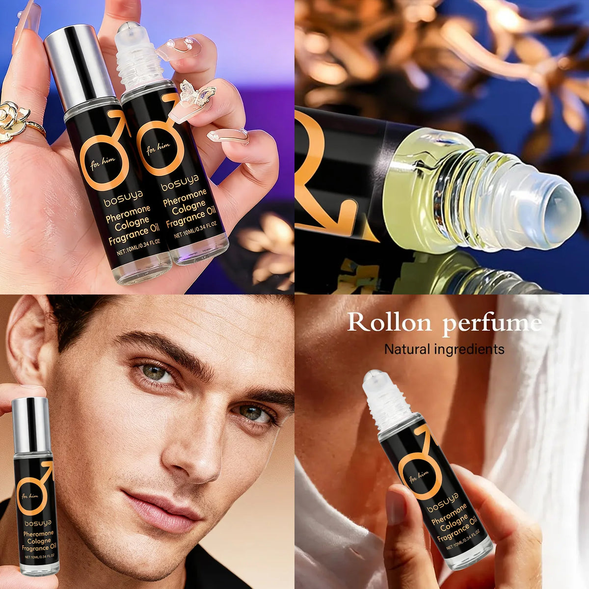 Roll-On Sexy Pheromone Perfume – Fresh &amp; Long-Lasting Fragrance Captivating Scent for Men and Women Perfect for Lovers and Dates