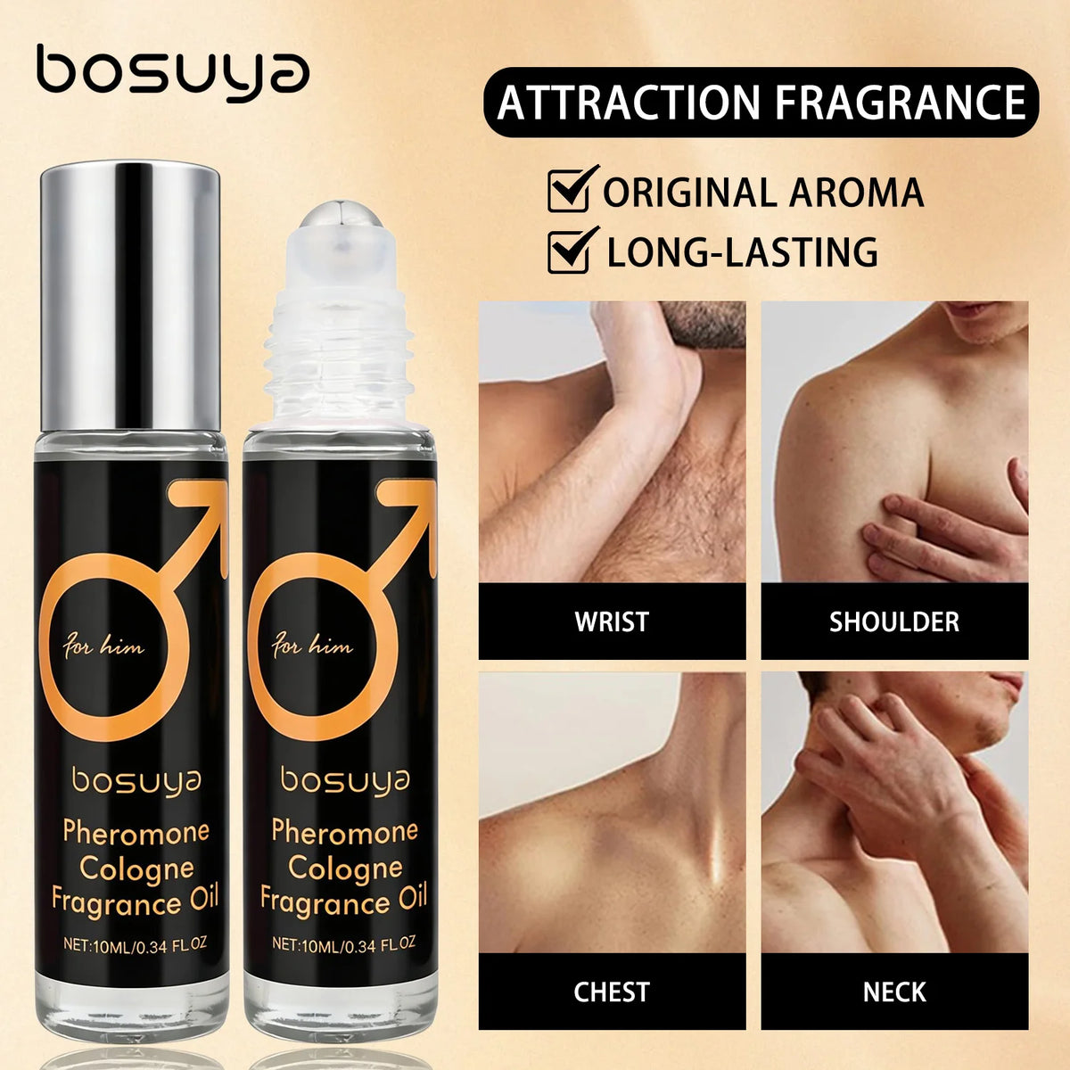 Roll-On Sexy Pheromone Perfume – Fresh &amp; Long-Lasting Fragrance Captivating Scent for Men and Women Perfect for Lovers and Dates