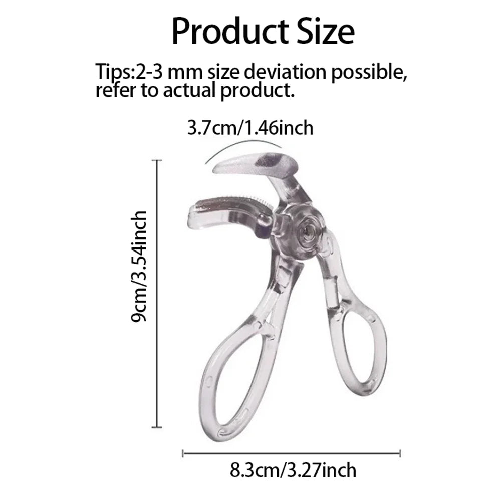 Dual-Type Eyelash Curler with Comb – Wide &amp; Partial Clip Options, Waterproof, Long-Lasting, Natural Curl, Unisex Certified