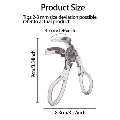 Dual-Type Eyelash Curler with Comb – Wide &amp; Partial Clip Options, Waterproof, Long-Lasting, Natural Curl, Unisex Certified