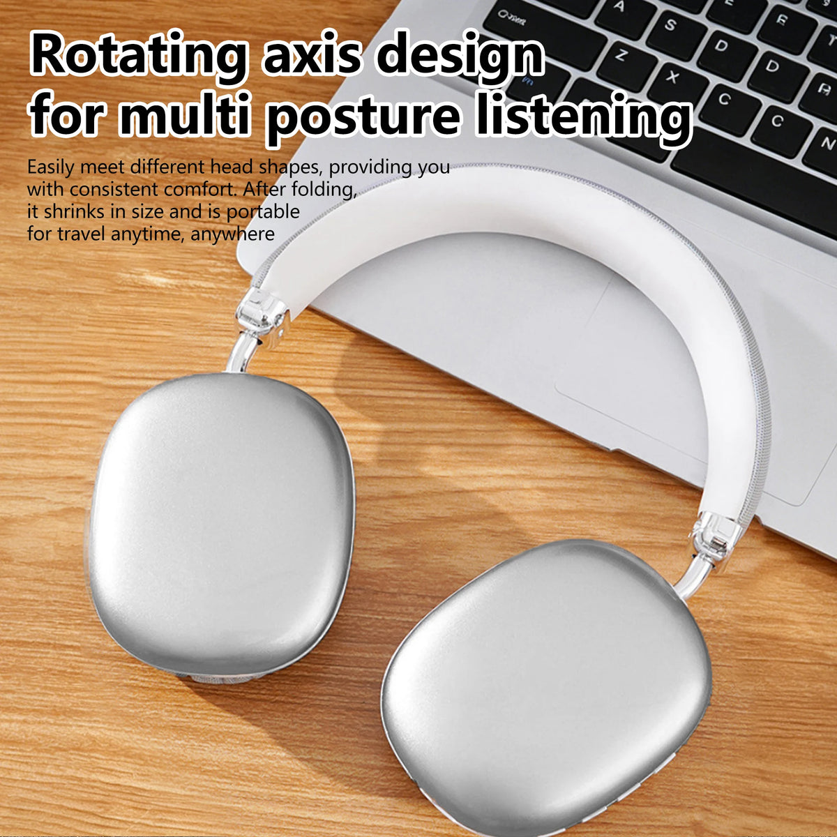 Wireless Over-Ear Headphones, 5.3 Smart Chip, Long Battery Life,HiFi Music Gaming Comfortable Mic for iPhone Android PC