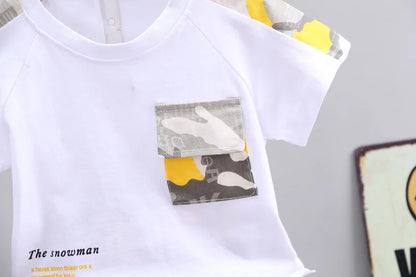Children Clothes Fashion Summer Baby Girls Clothing Boys Sports T-Shirt Shorts 2Pcs/Sets Toddler Cotton Costume Kids Tracksuits