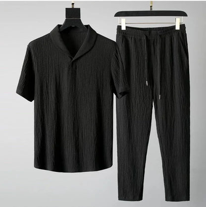 (Shirt + trousers)2026 summer men fashion classic shirt men&