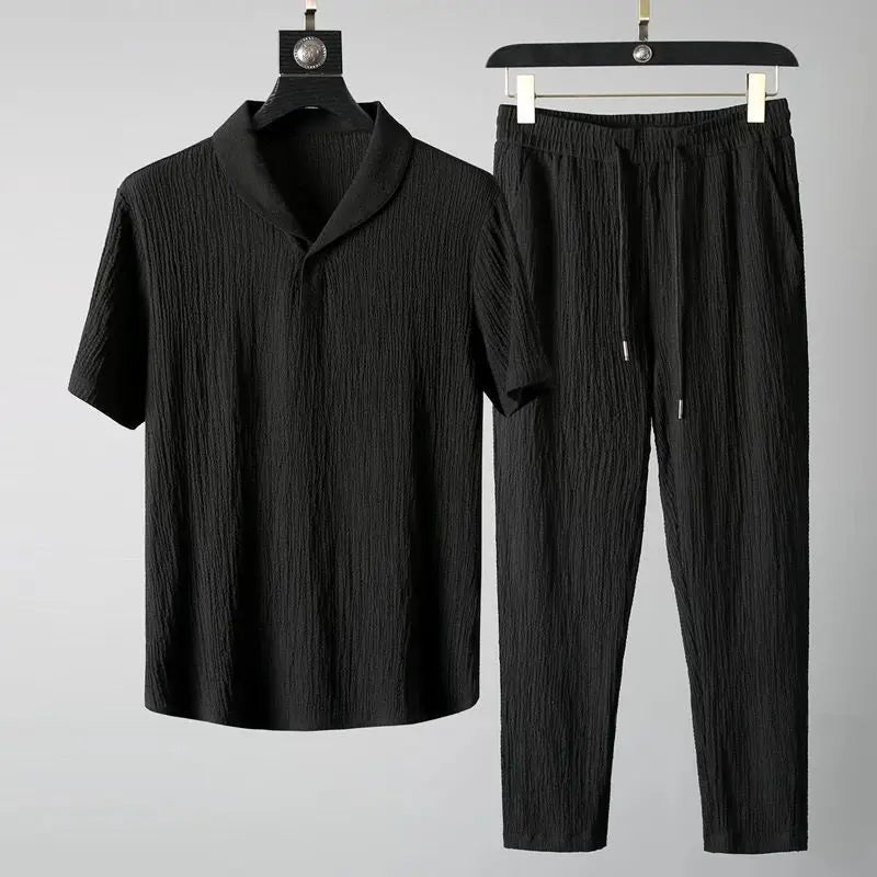 (Shirt + trousers)2026 summer men fashion classic shirt men&