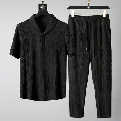 (Shirt + trousers)2026 summer men fashion classic shirt men&