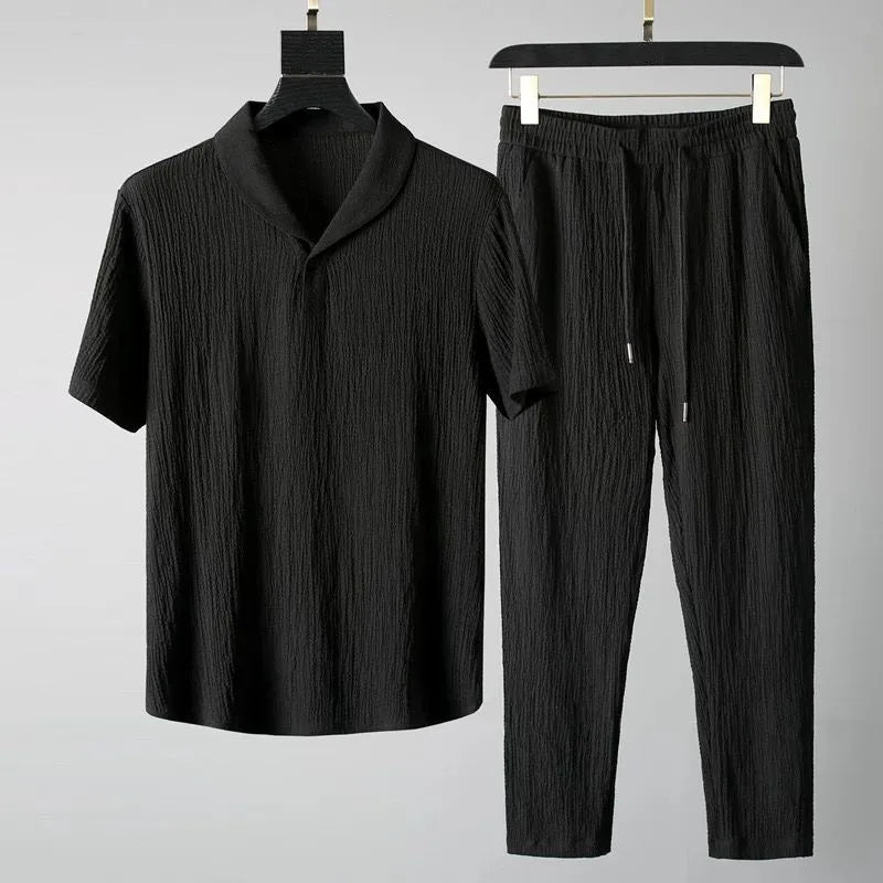 (Shirt + trousers)2026 summer men fashion classic shirt men&