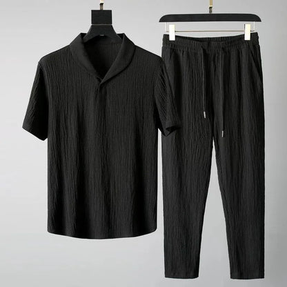 (Shirt + trousers)2026 summer men fashion classic shirt men&