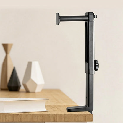 Headset Stand 2 in 1 Above &amp; Under Desk PC Gaming Headset Holder with Height Adjustable and Rotating Clamp with Cable Clip
