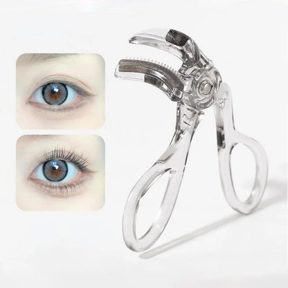 Dual-Type Eyelash Curler with Comb – Wide &amp; Partial Clip Options, Waterproof, Long-Lasting, Natural Curl, Unisex Certified