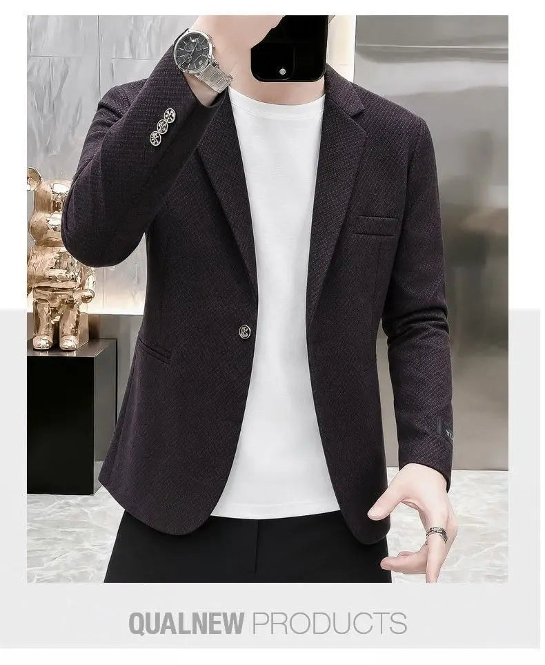 Blazer, Men, Fashionable, for Weddings, for Casual Wear, for Hosting, Slim-fit, Gentlemanly, for Banquets, for Business. Blazer