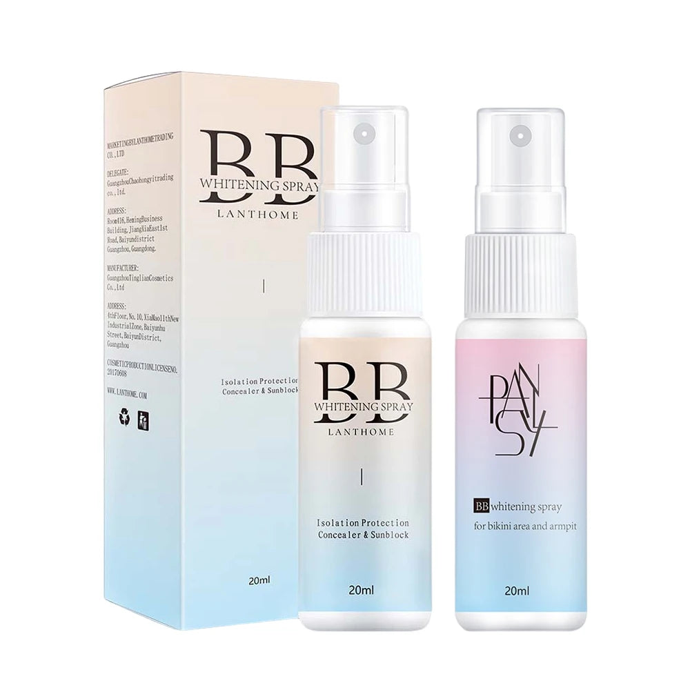 BB Whitening Spray, Skin Brightening Moisturizing BB Cream for Women, Face Foundation Nourishing Skin Care Beauty Cosmetics
