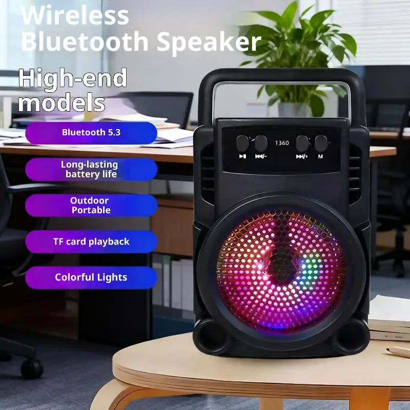 Bluetooth Speaker Wireless Stereo 20W Output Stylish Retro Design Long Lasting Battery for Home Office Party
